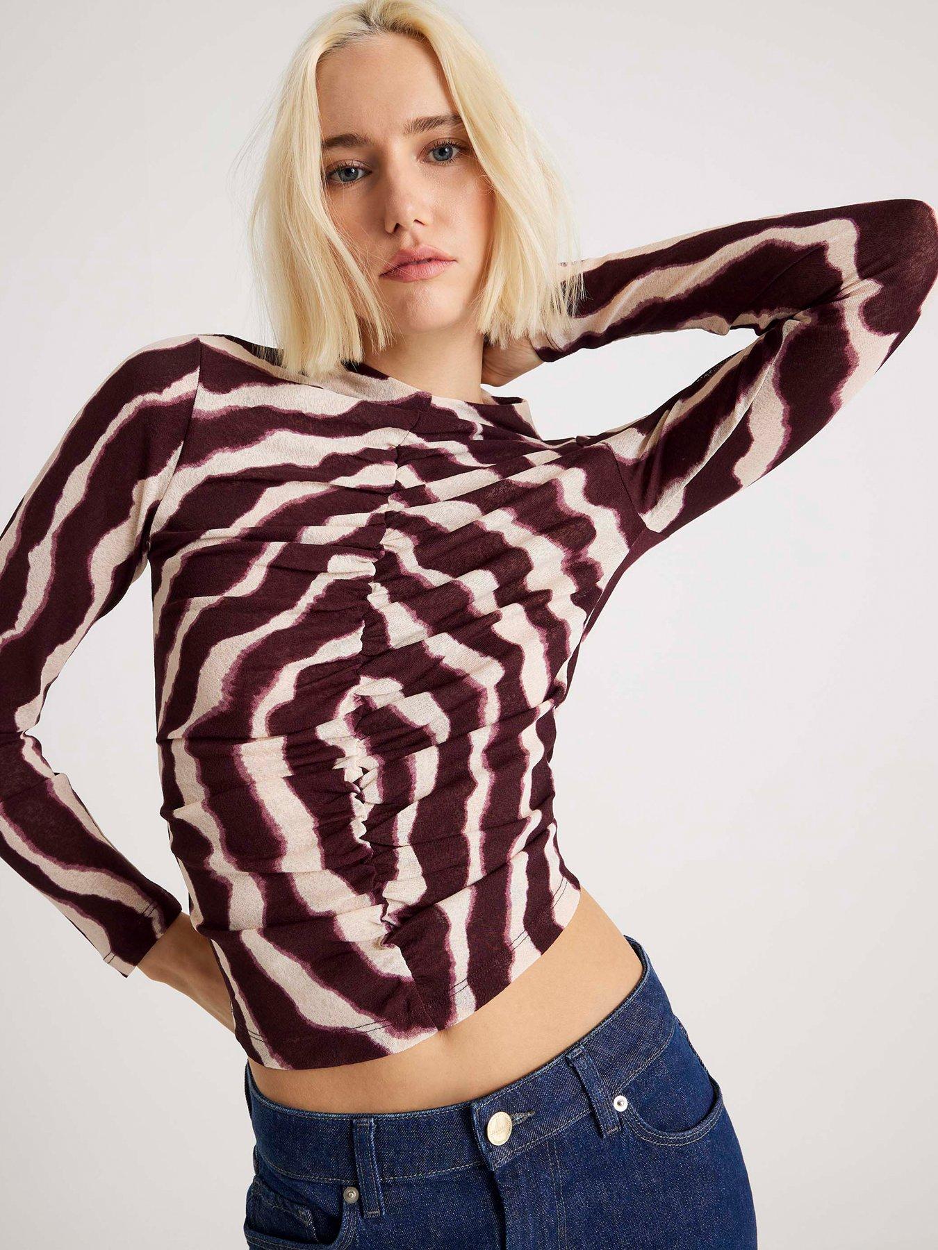 river-island-long-sleeve-mesh-top-red