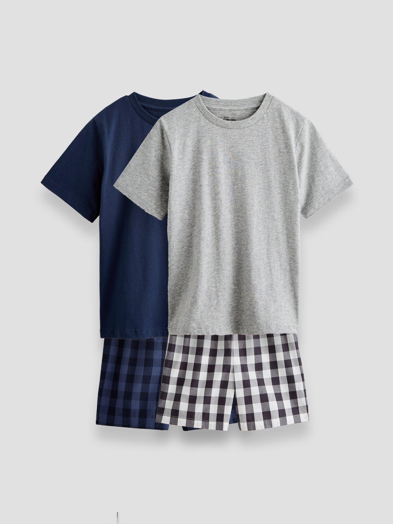 the-very-collection-boys-2-pack-woven-check-short-pyjama-set-multifront