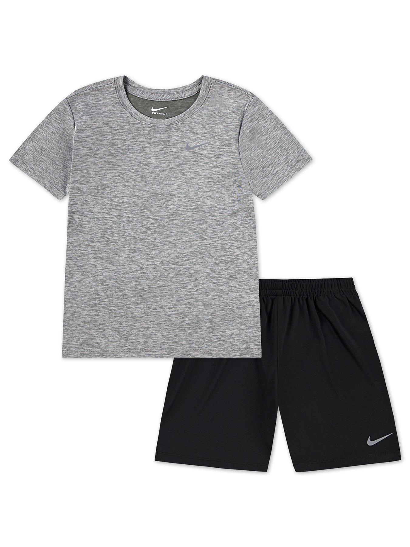 Nike Kids Boys T-Shirt And Short Set - Black