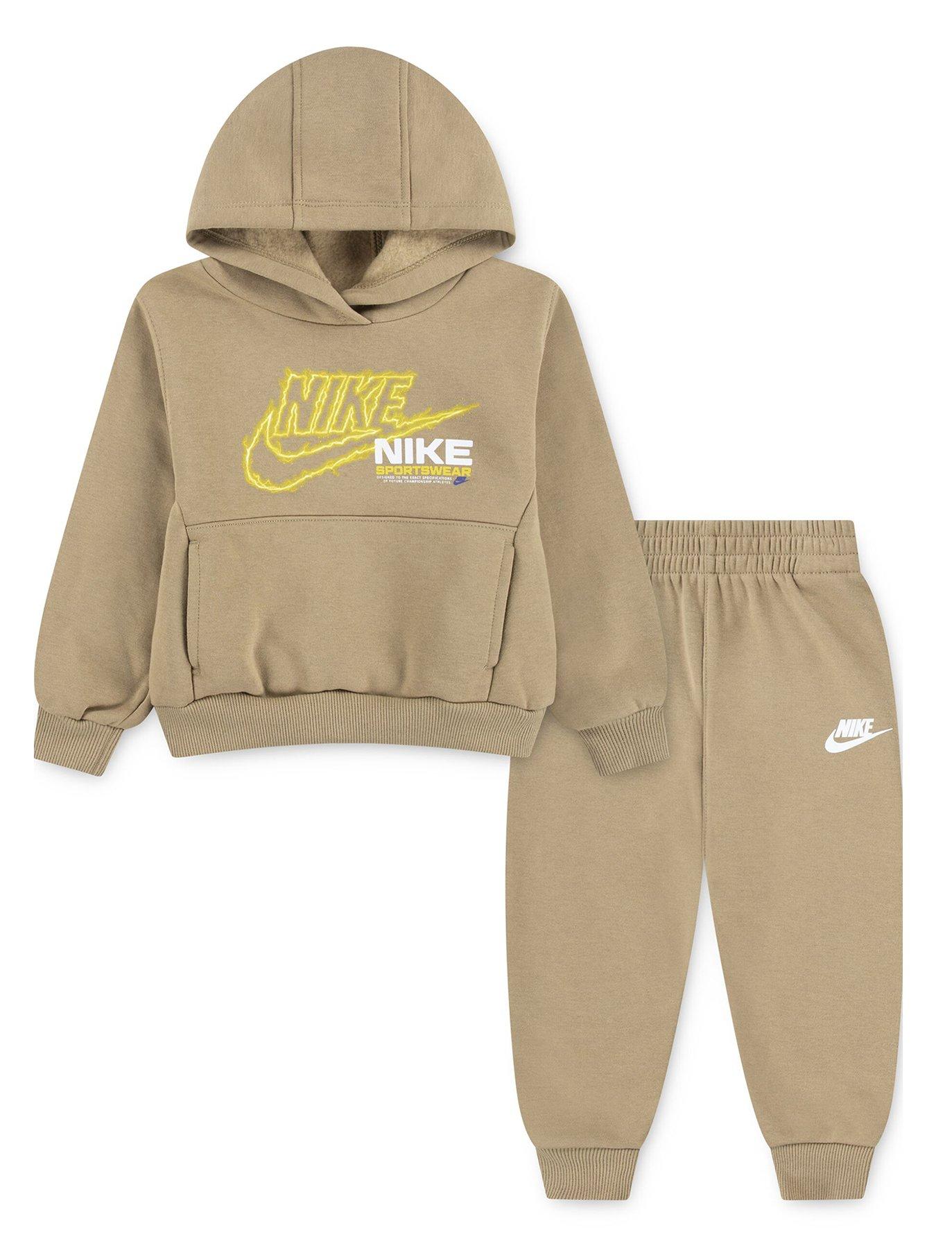 Nike Infant Boys Fleece Hoodie And Jogger Set - Beige