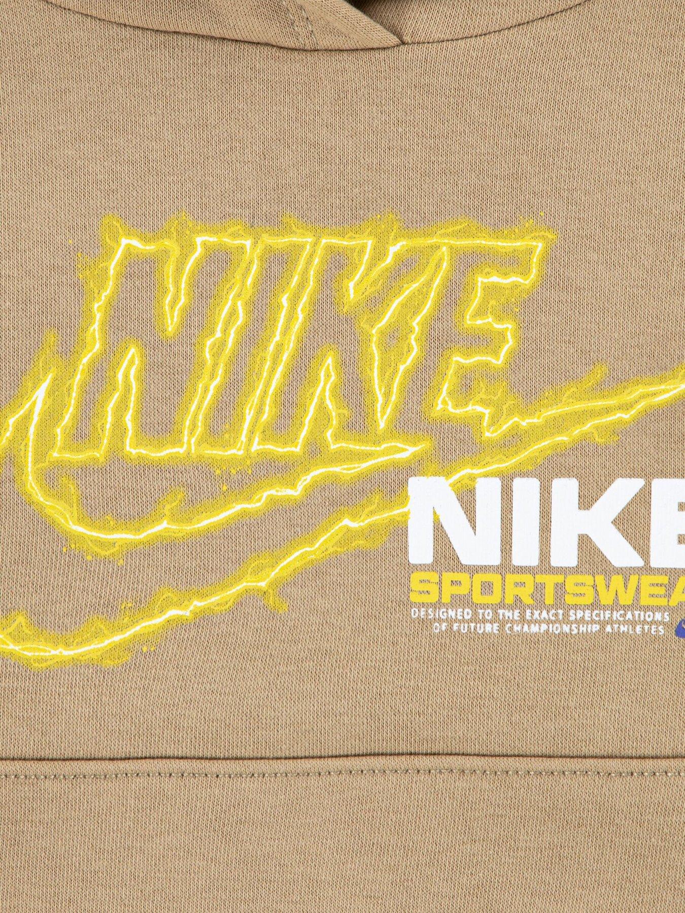 Image 3 of 4 of Nike Infant Boys Fleece Hoodie And Jogger Set - Beige