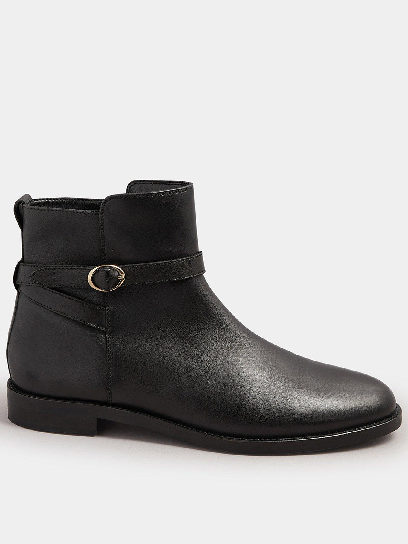 long-tall-sally-flat-leather-ankle-boot-black