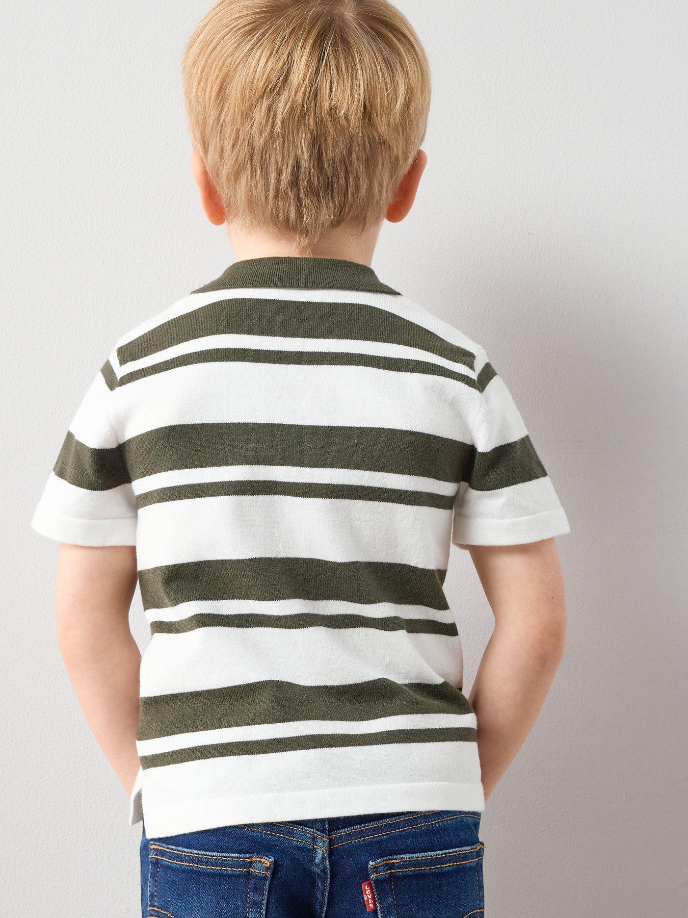 Image 2 of 5 of The Very Collection Boys Short Sleeve Knitted Polo Top - Green