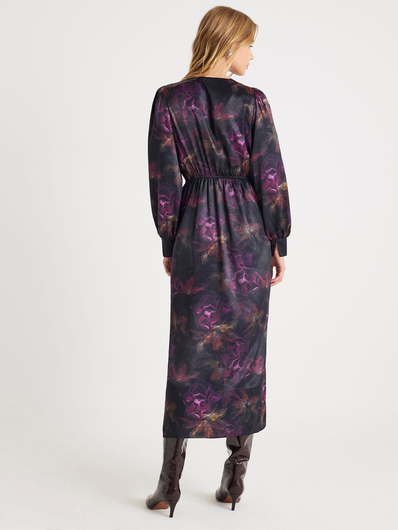 river-island-long-sleeve-twist-front-dress-redstillFront