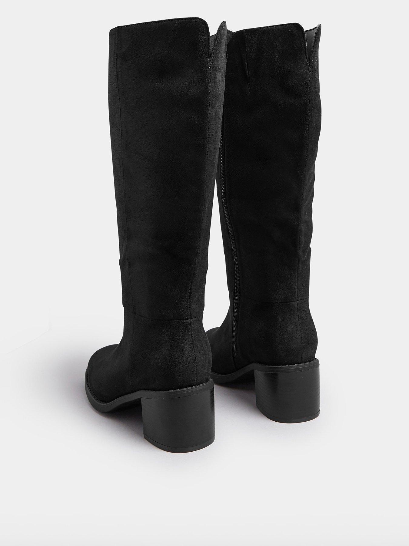 Image 3 of 4 of Yours Extra Wide Fit Block Heel Knee High Boot - Black