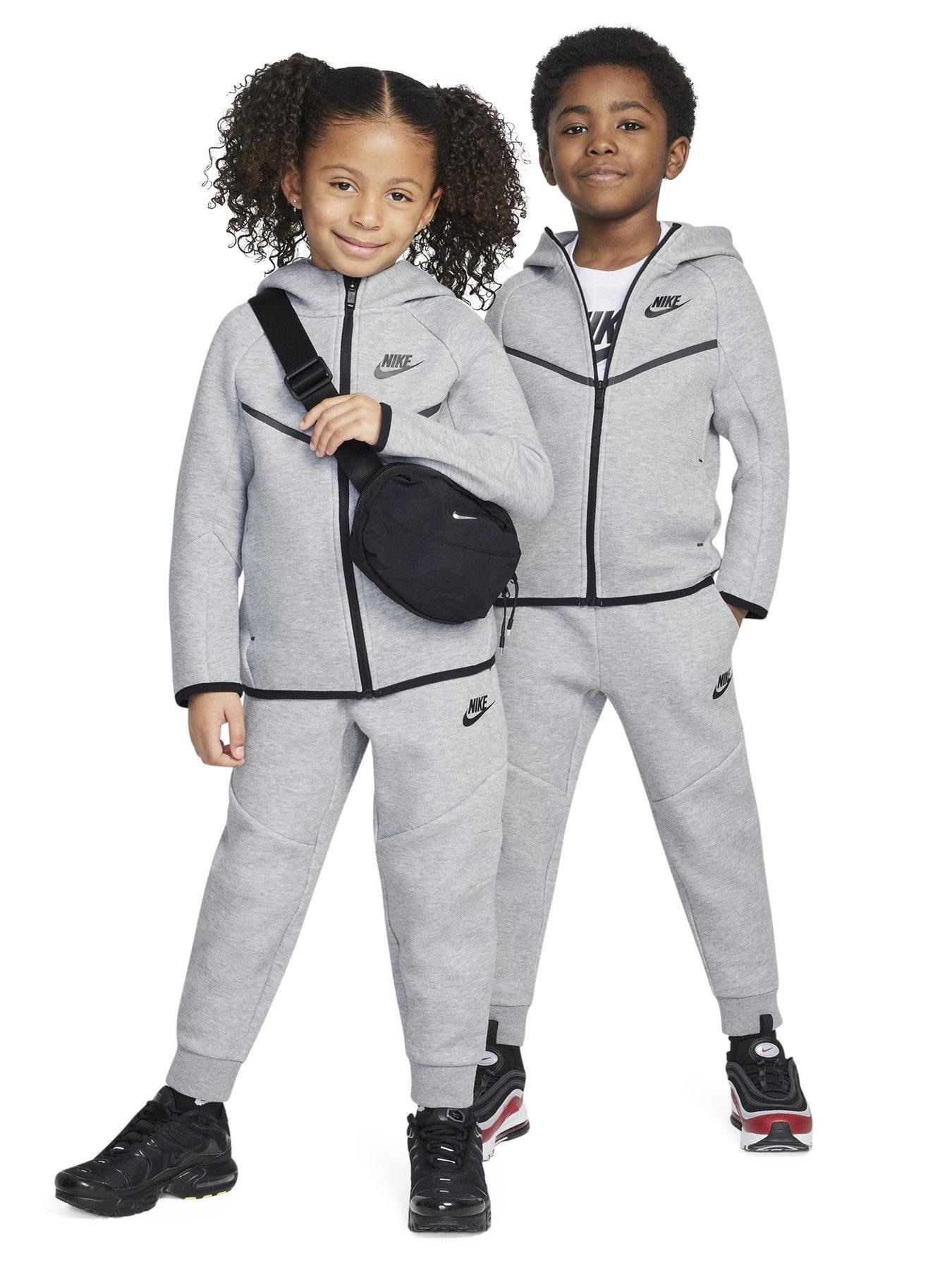 Nike Kids Unisex Tech Fleece Tracksuit - Grey