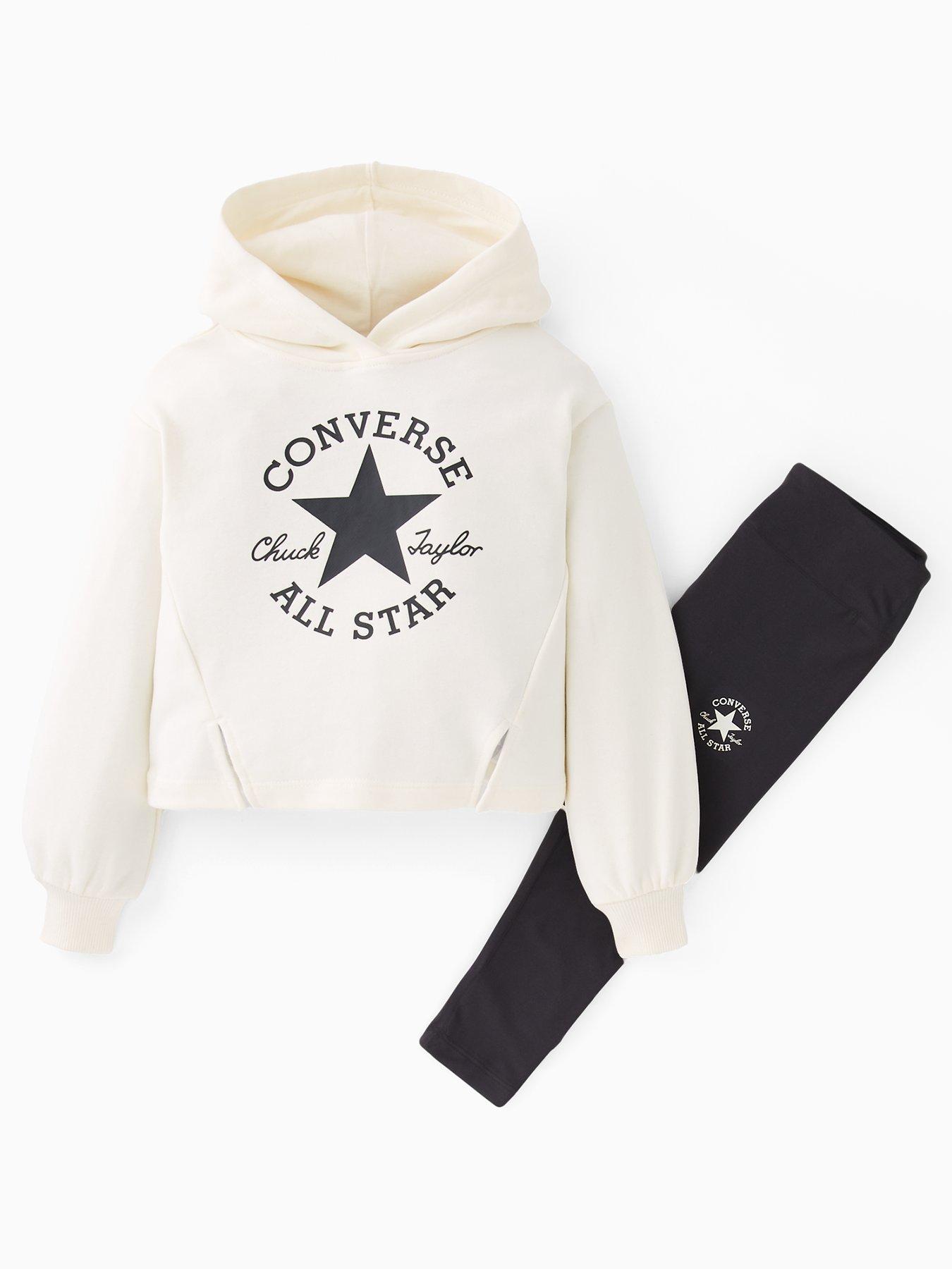 Converse Kids Girls Hoodie  &  Legging Set - Grey