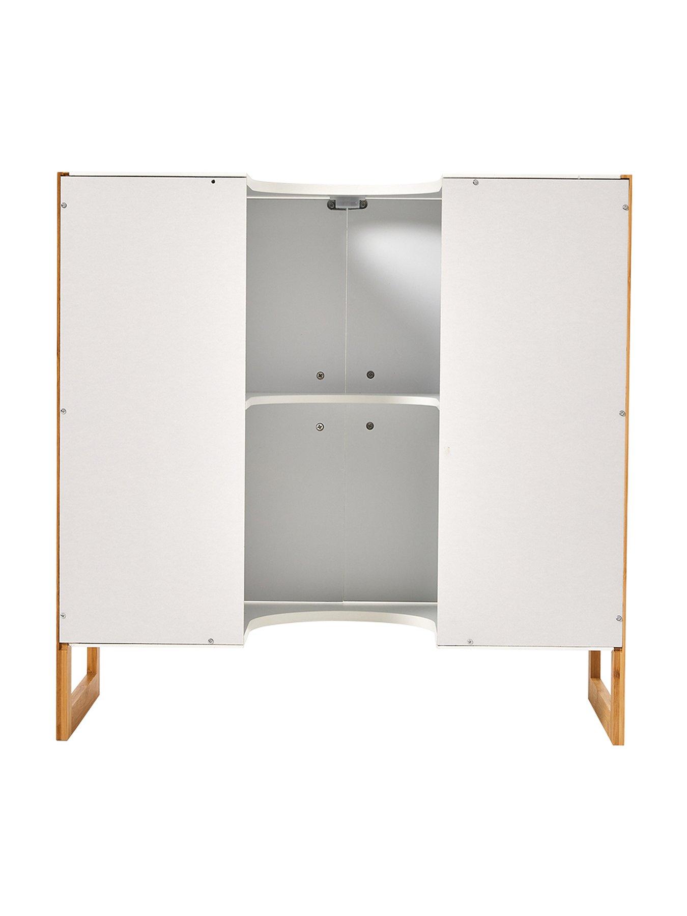 living-and-home-60x30x60cm-dual-door-under-sink-cabinet-bamboo-frameddetail