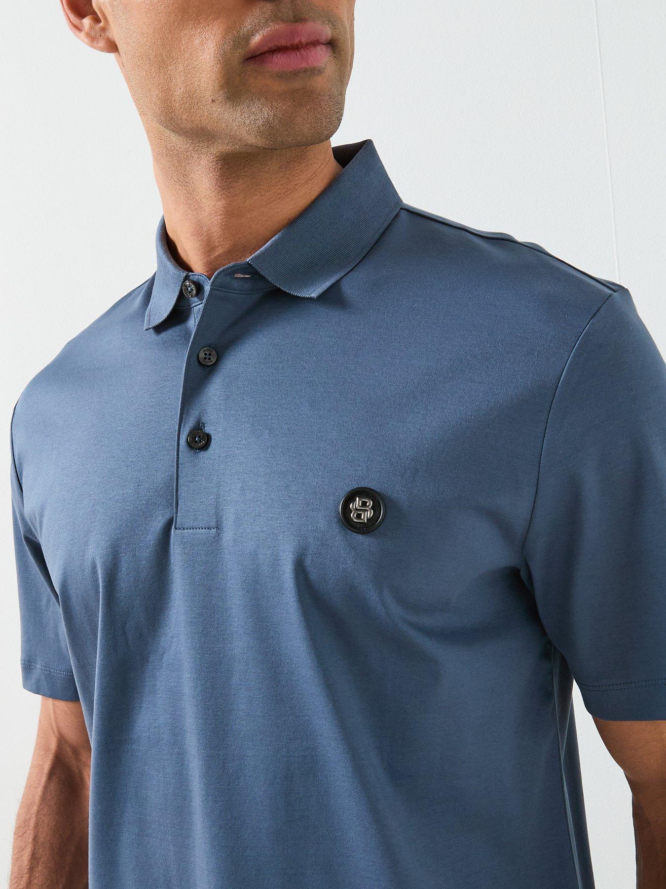 Image 4 of 4 of BOSS C-Parris Regular Fit Nickel Logo Polo Shirt - Blue