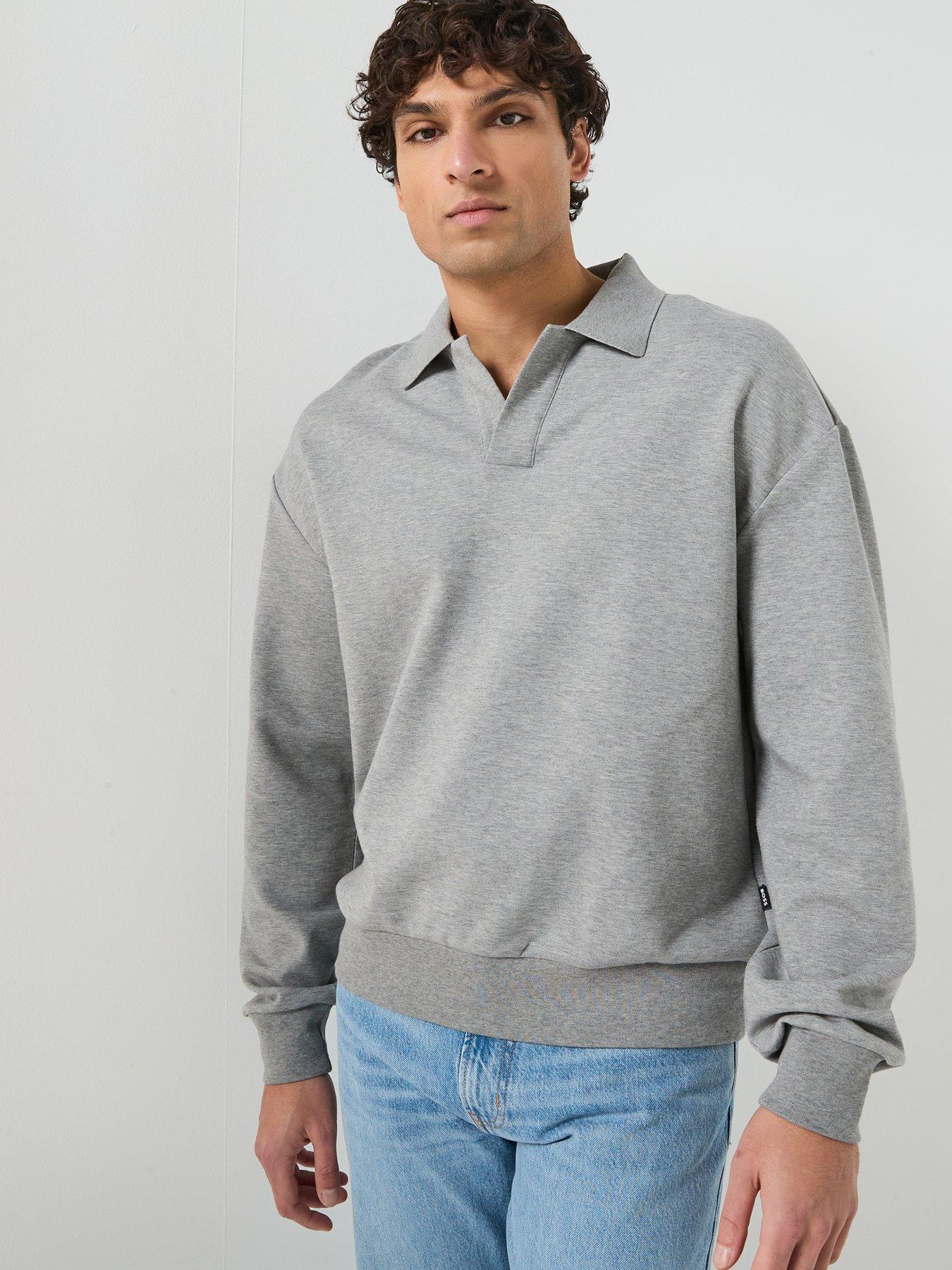 boss-c-sota-open-collar-crew-sweater-grey