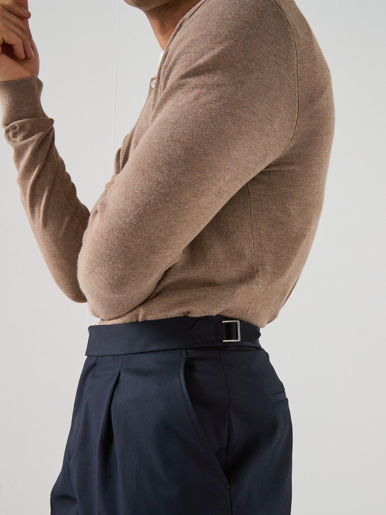 Image 6 of 6 of BOSS C-Perino Hip Strap Tapered Trousers - Navy