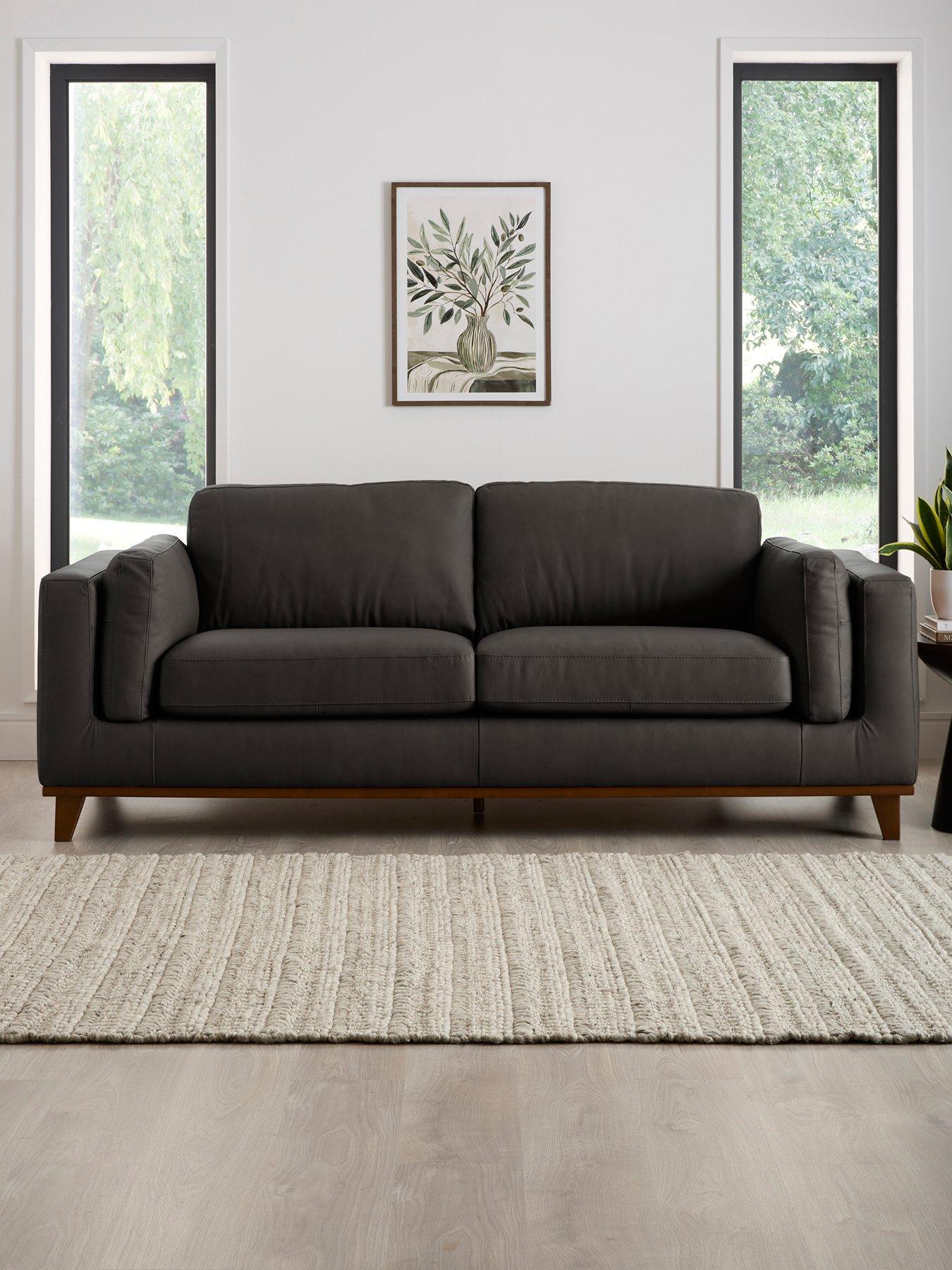 The Very Collection Chiswick Italian Leather 3 Seater Sofa