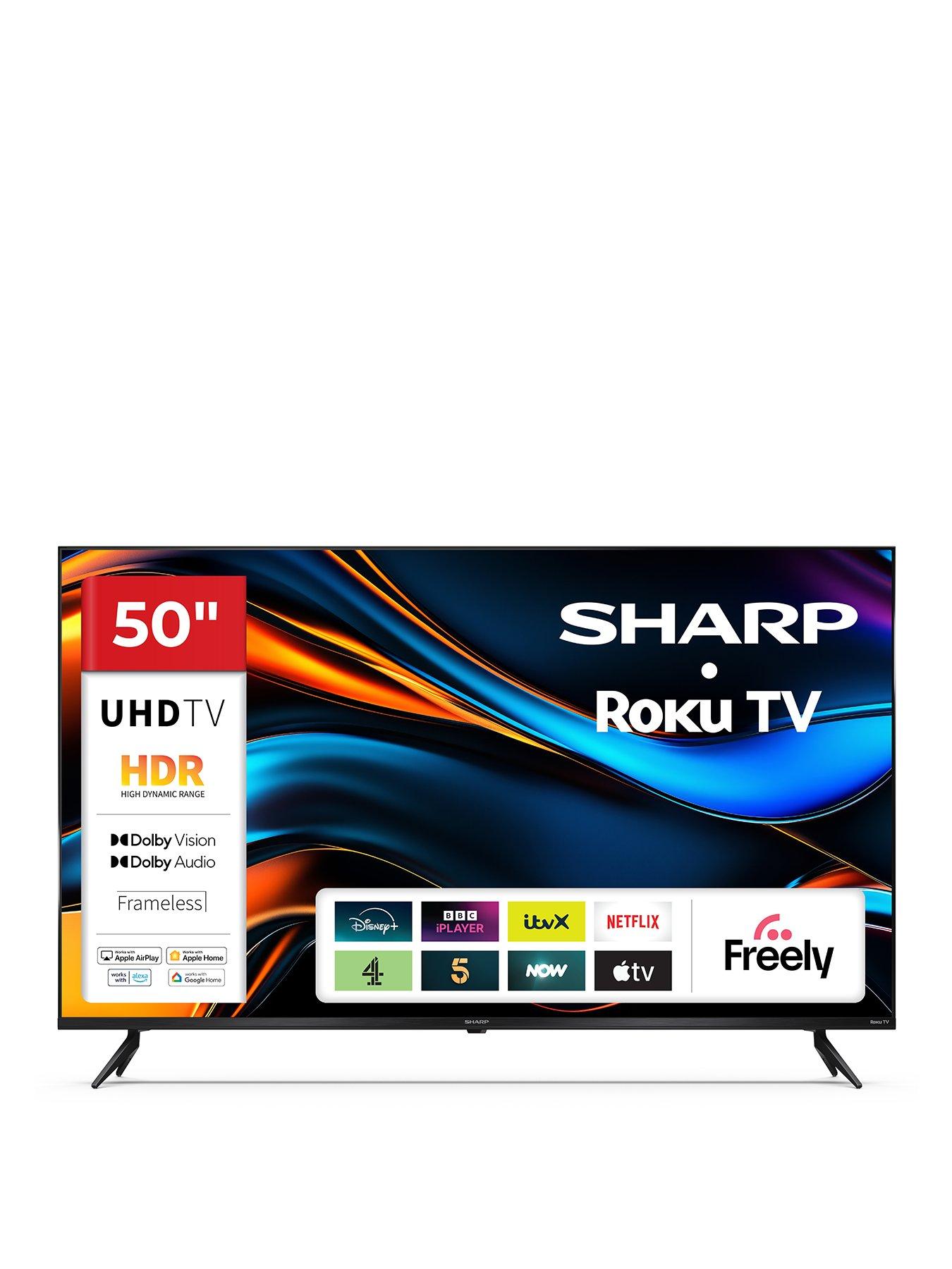 Sharp HJ4225K 50-inch 4K Ultra HD Smart Roku TV with Freely - 4T-C50HJ4225KB