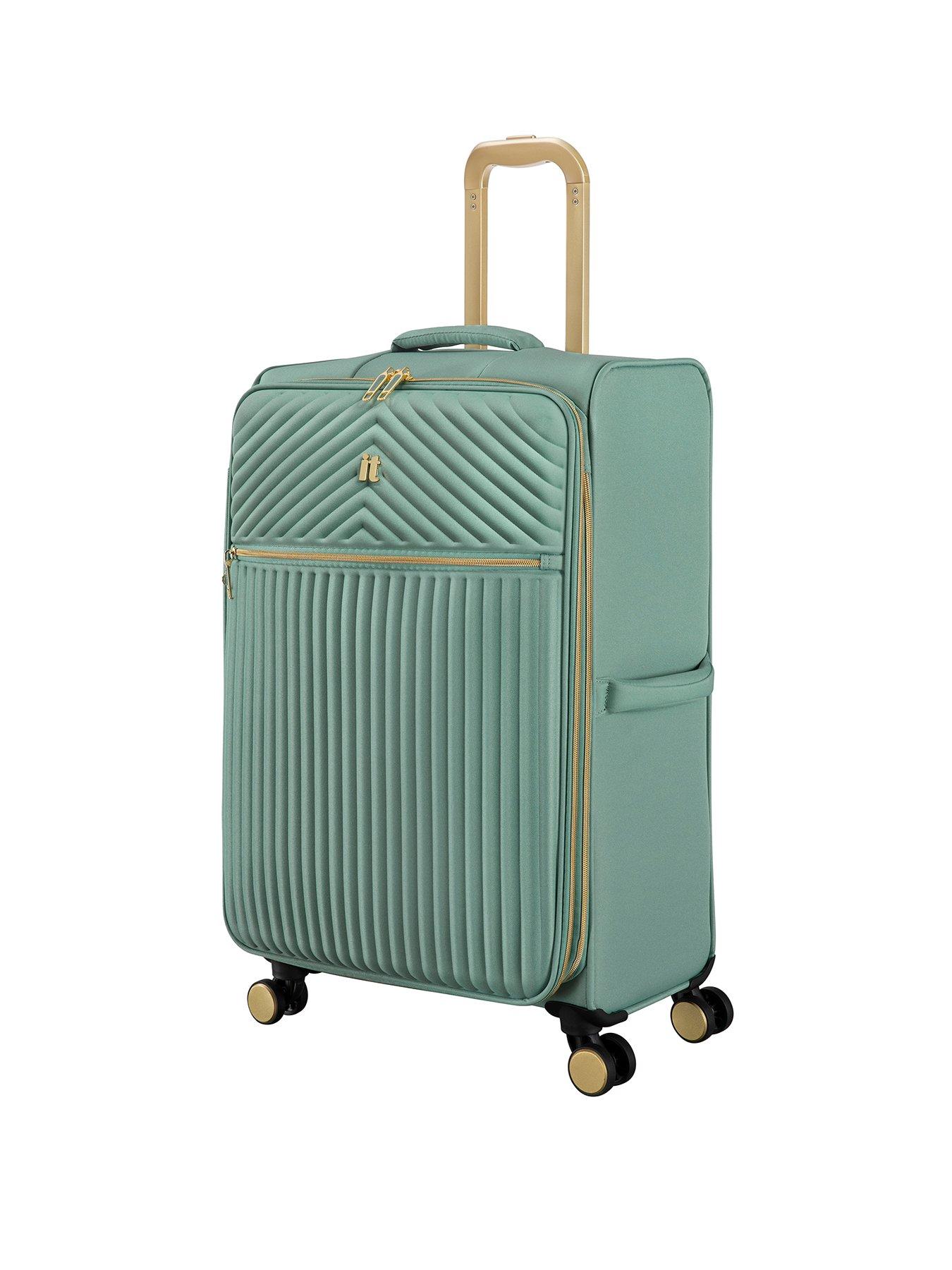 Image 1 of 7 of it Luggage Esplanade Granite Green Medium Suitcase