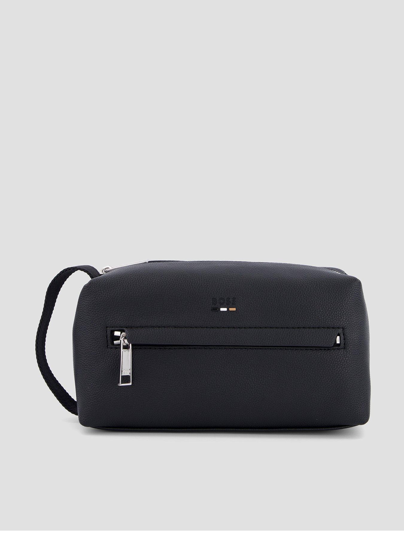 boss-ray-pu-washbag-blackfront