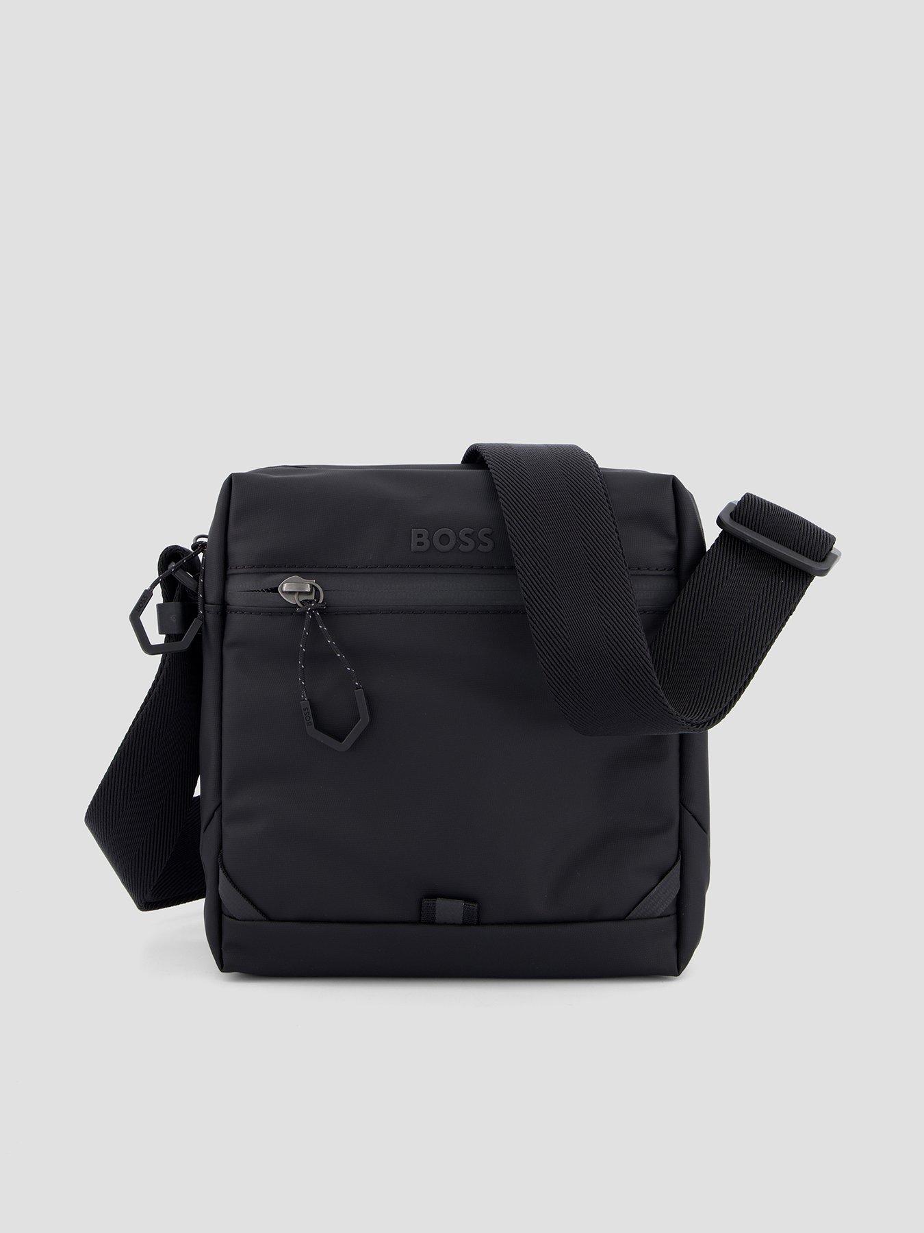 BOSS Stenson Coated Crossbody Bag - Black