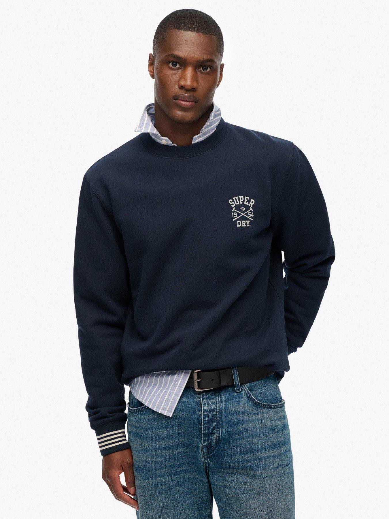 Superdry Athletic Club Crew Sweat - Navy