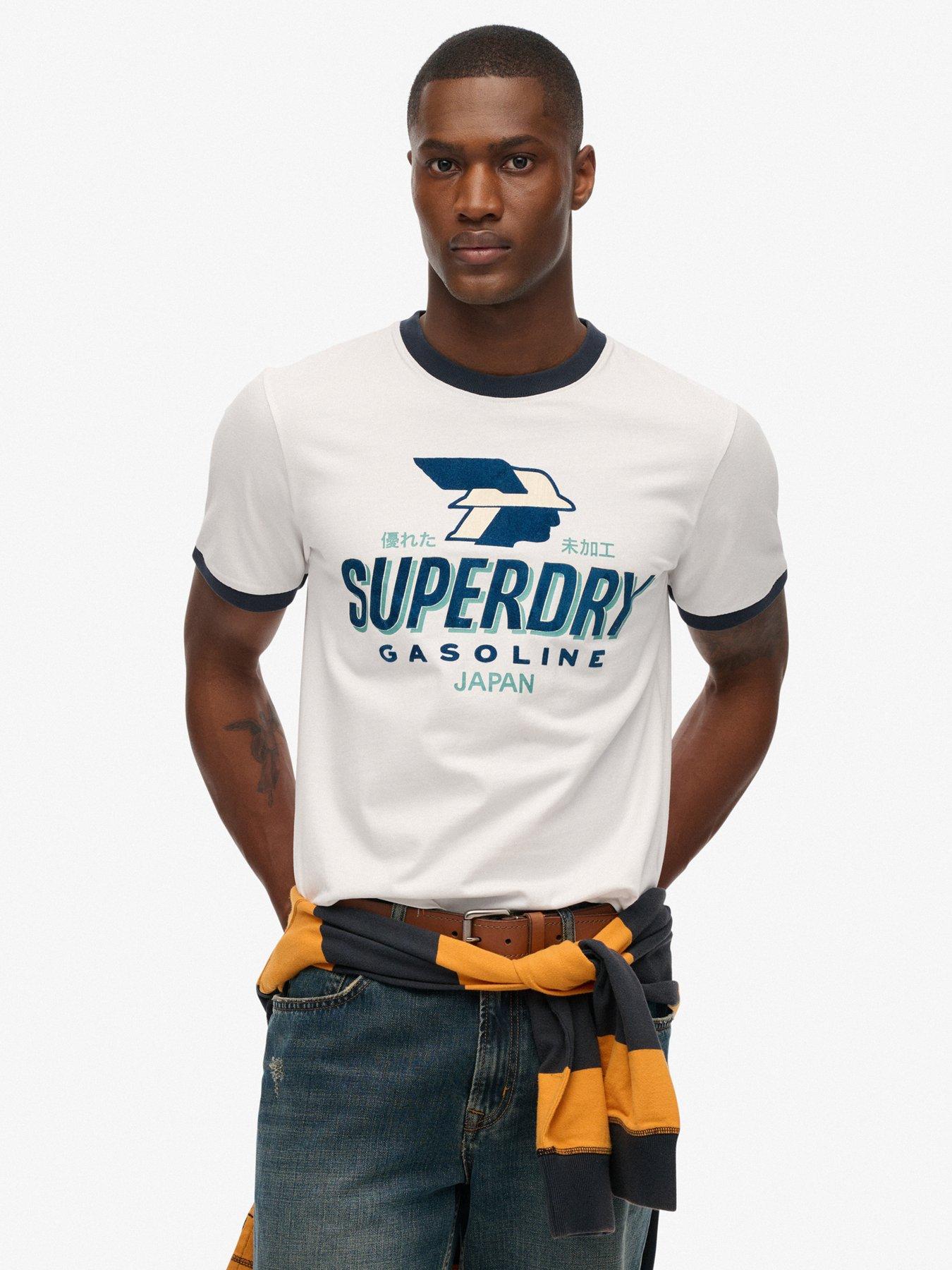Image 1 of 4 of Superdry Modern Industry Relaxed Fit Graphic T-shirt - White