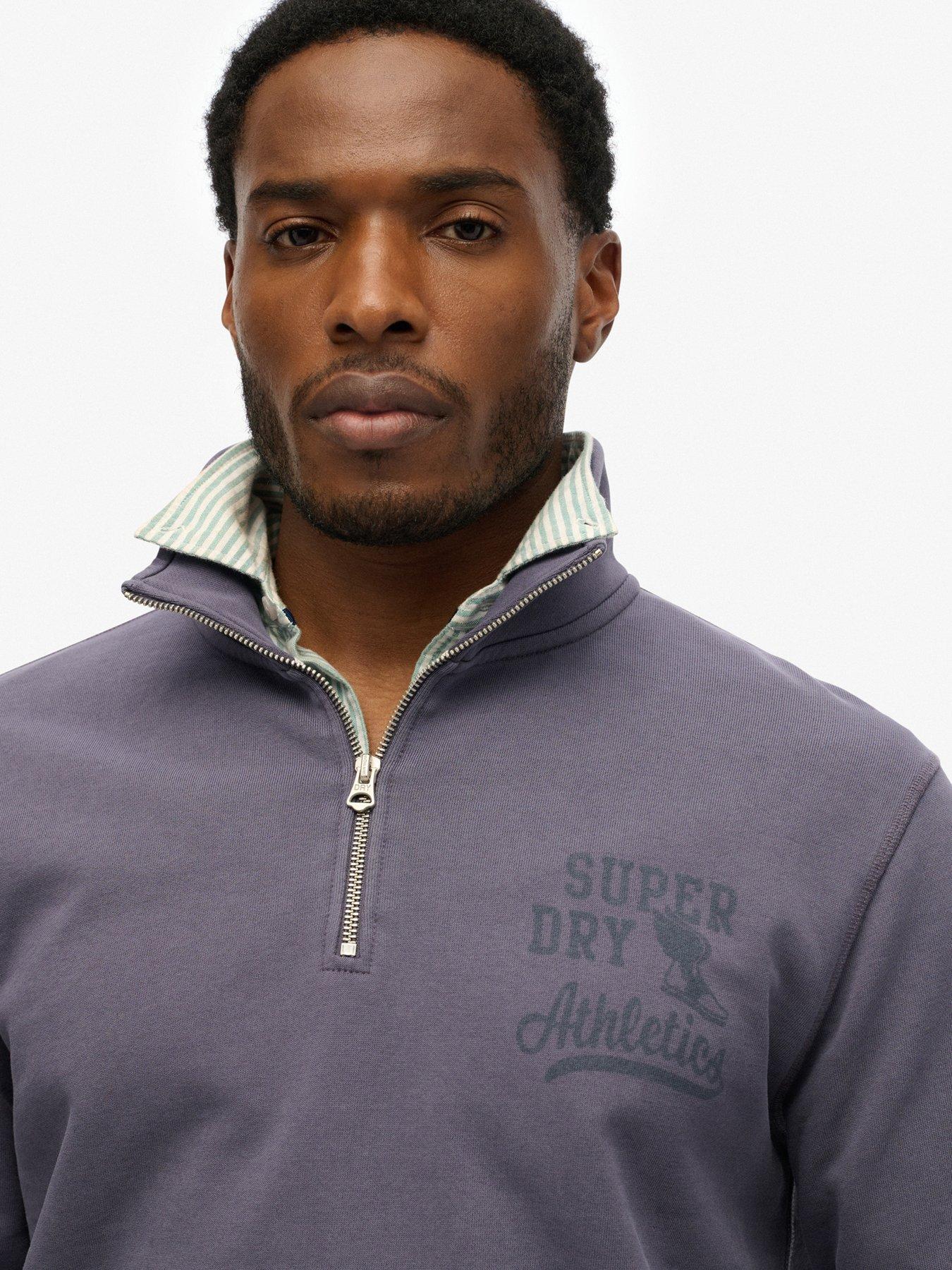Image 4 of 5 of Superdry Athletic Essential Half Zip - Blue