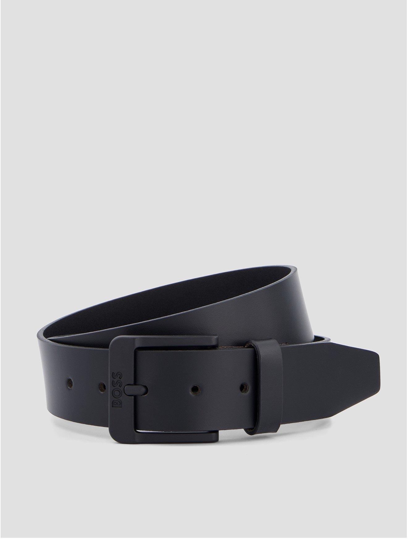 BOSS Jemio-b Matte Leather Belt - Black