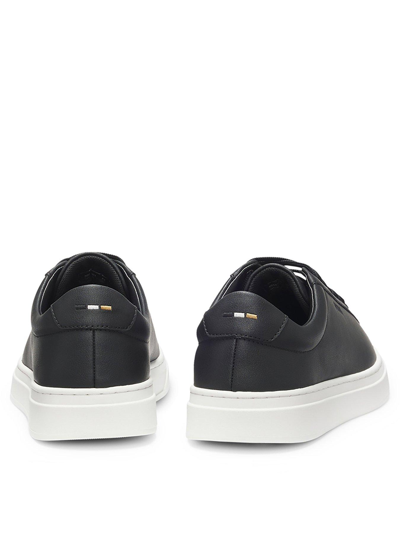 Image 3 of 7 of BOSS Kieran Tenn Leather Trainers - Black