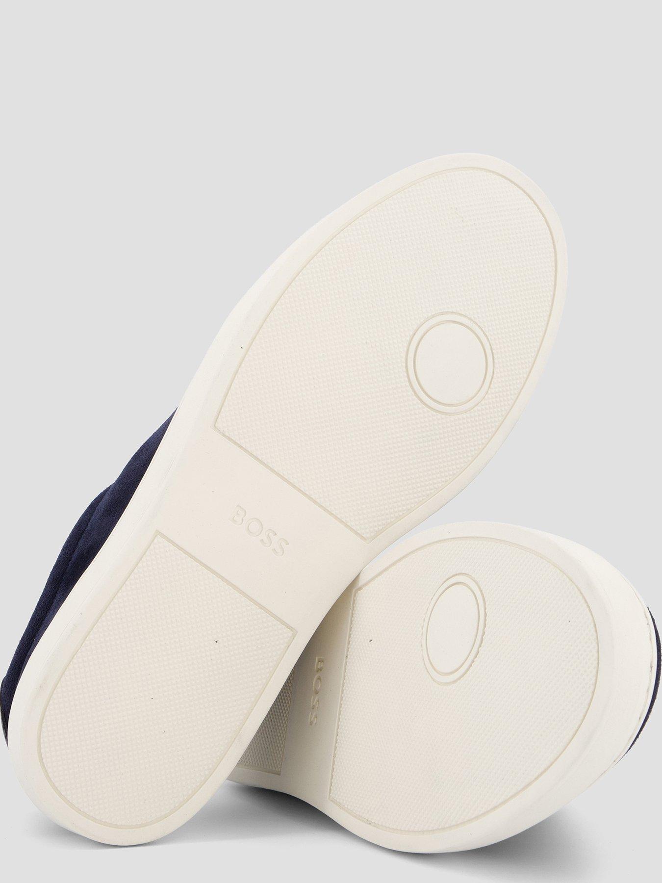 Image 4 of 7 of BOSS Kieran Tenn Suede Trainers - Navy