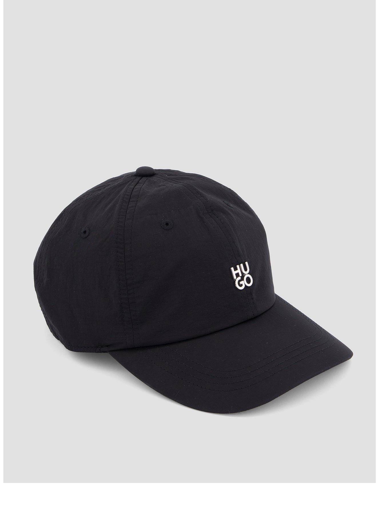 hugo-nickel-stacked-logo-baseball-cap-blackfront