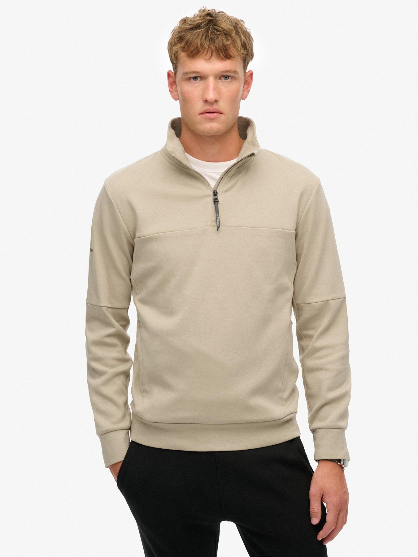superdry-tech-half-zip-sweat-beigefront