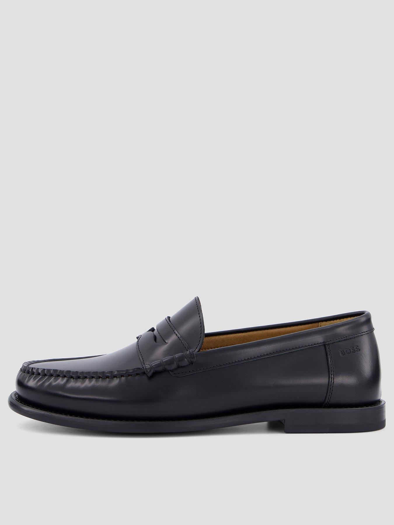 BOSS Boss Tevan Mocc Leather Loafers - Black