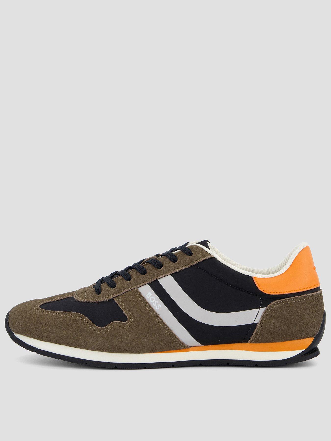 BOSS Orange Levon_Runn Nylon Mix Trainers - Brown
