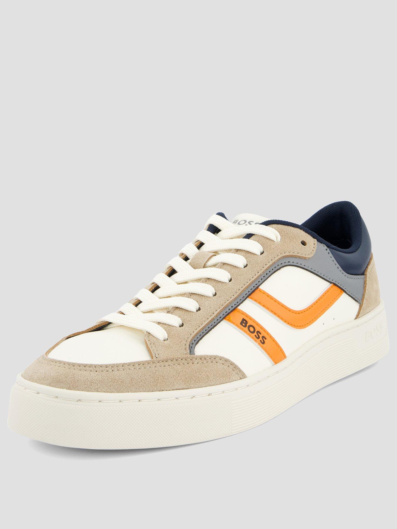 Image 2 of 7 of BOSS Orange Rhys_Tenn Pu Mix Trainers - Beige