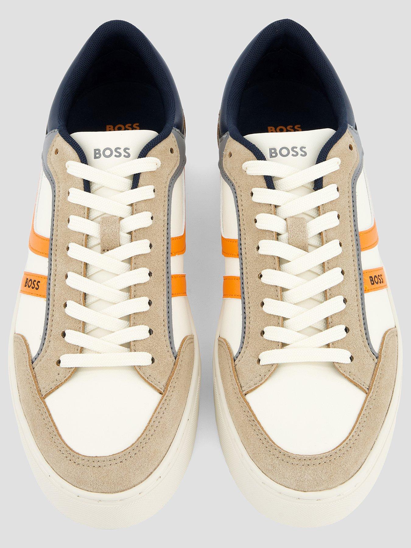 Image 3 of 7 of BOSS Orange Rhys_Tenn Pu Mix Trainers - Beige