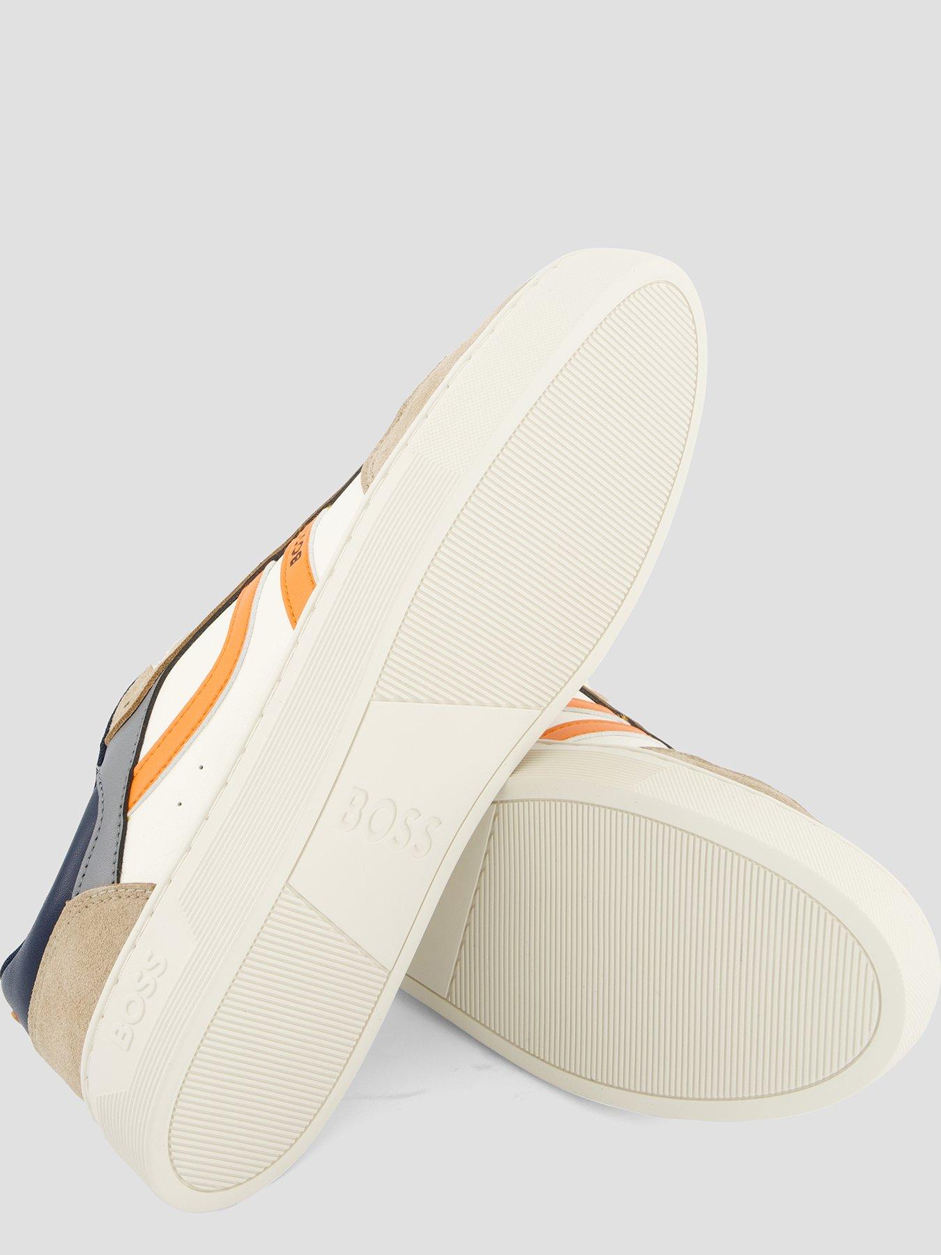 Image 4 of 7 of BOSS Orange Rhys_Tenn Pu Mix Trainers - Beige