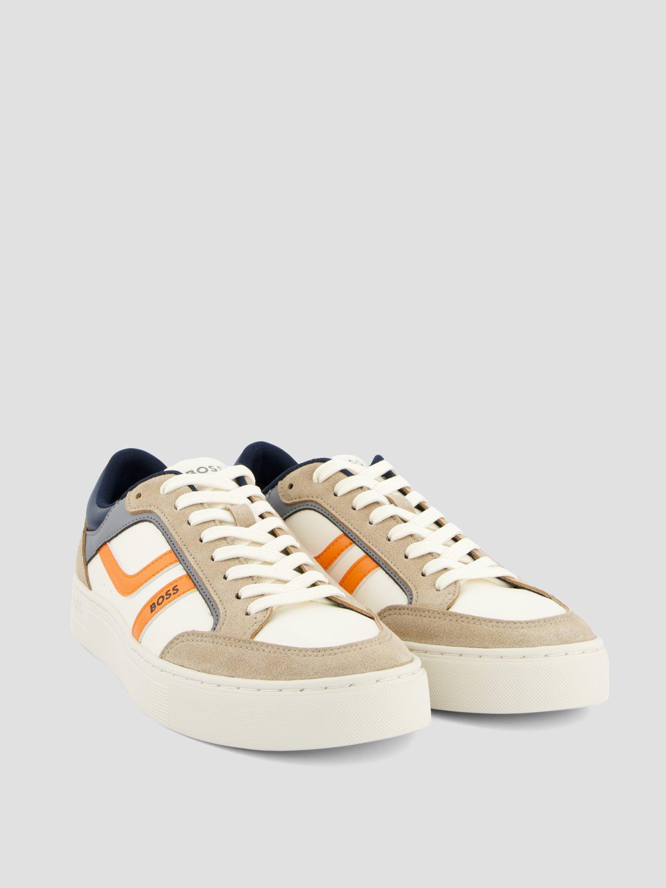 Image 6 of 7 of BOSS Orange Rhys_Tenn Pu Mix Trainers - Beige