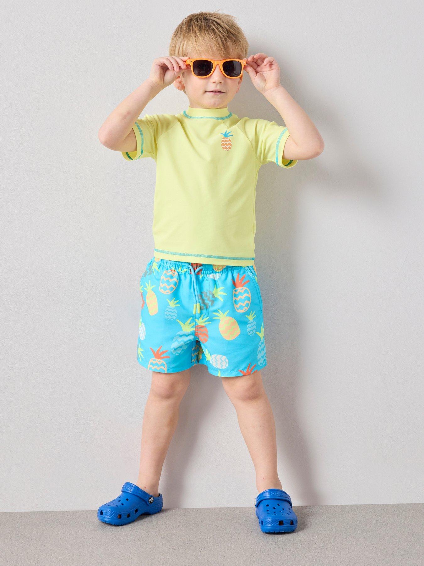 Image 3 of 7 of The Very Collection Boys Fruit Rash Vest and Swim Shorts Set - Multi