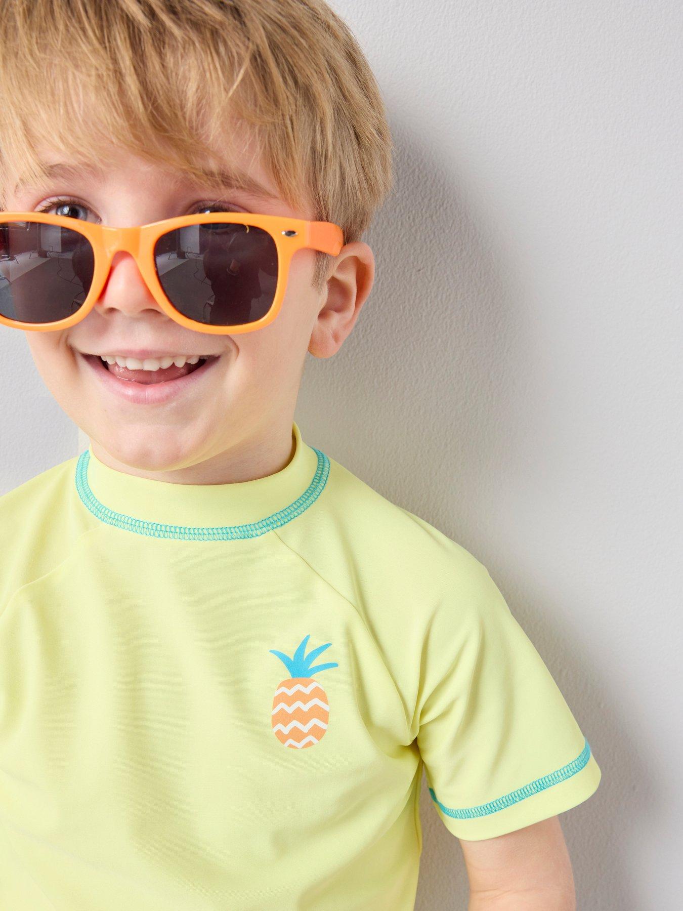 Image 5 of 7 of The Very Collection Boys Fruit Rash Vest and Swim Shorts Set - Multi