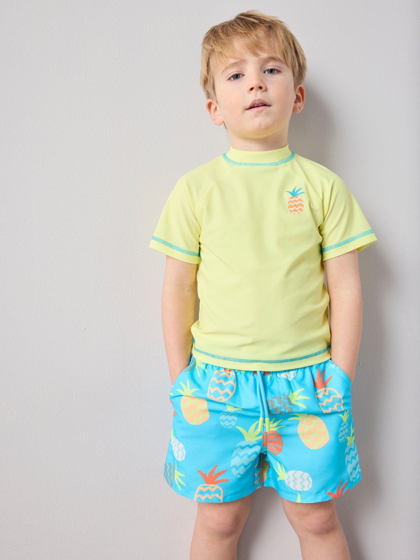 Image 6 of 7 of The Very Collection Boys Fruit Rash Vest and Swim Shorts Set - Multi