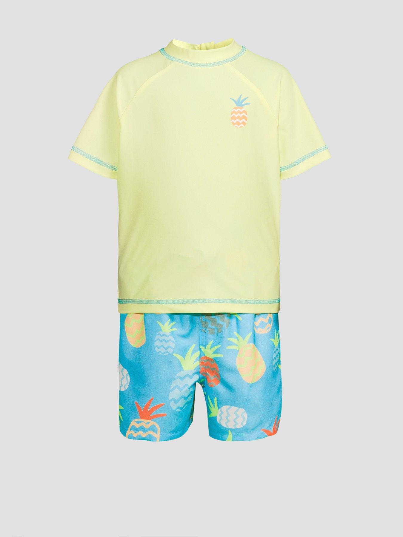 Image 7 of 7 of The Very Collection Boys Fruit Rash Vest and Swim Shorts Set - Multi