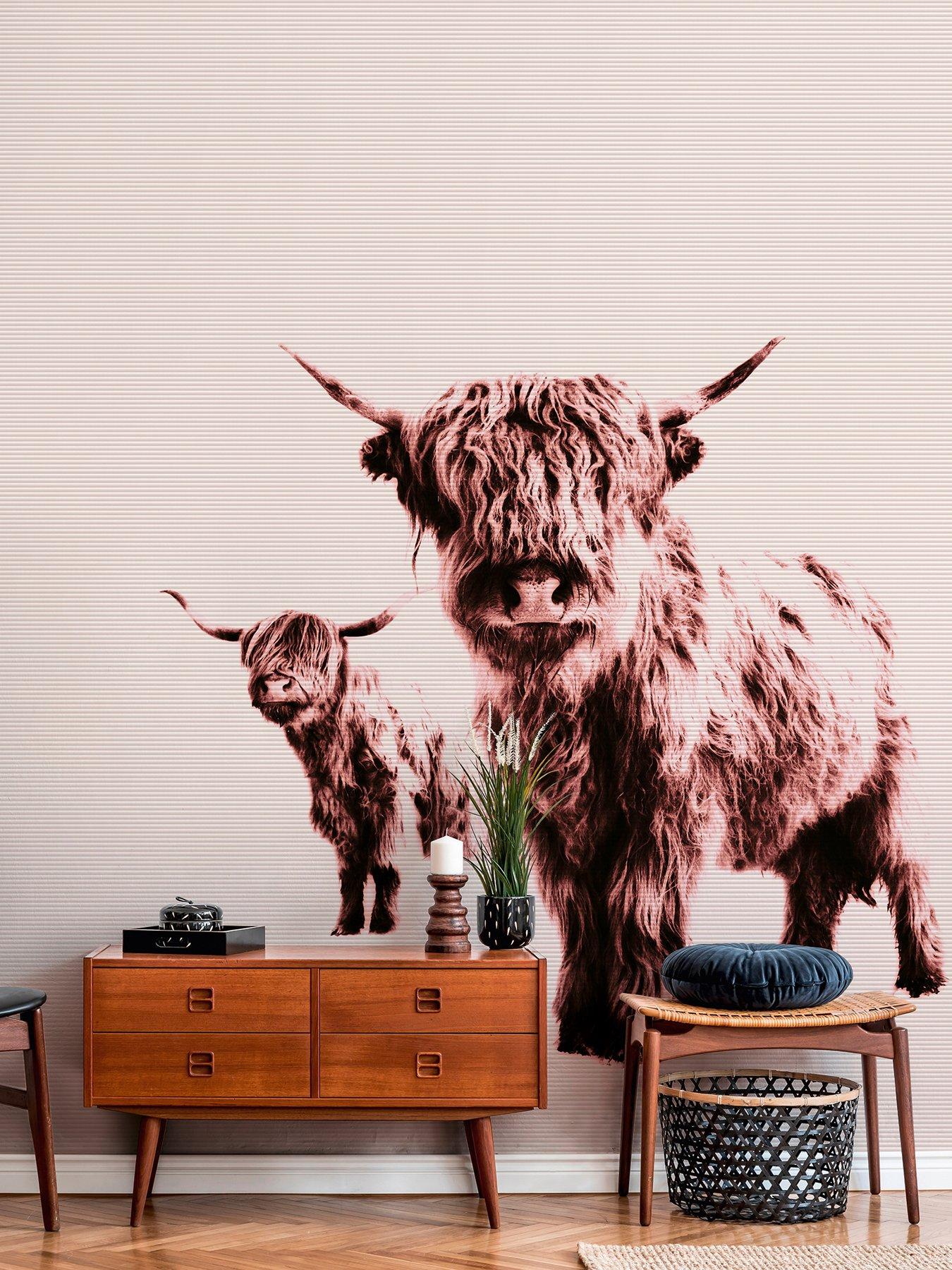 AS Creation Highland Cows Digital Mural 400cm X 270cm