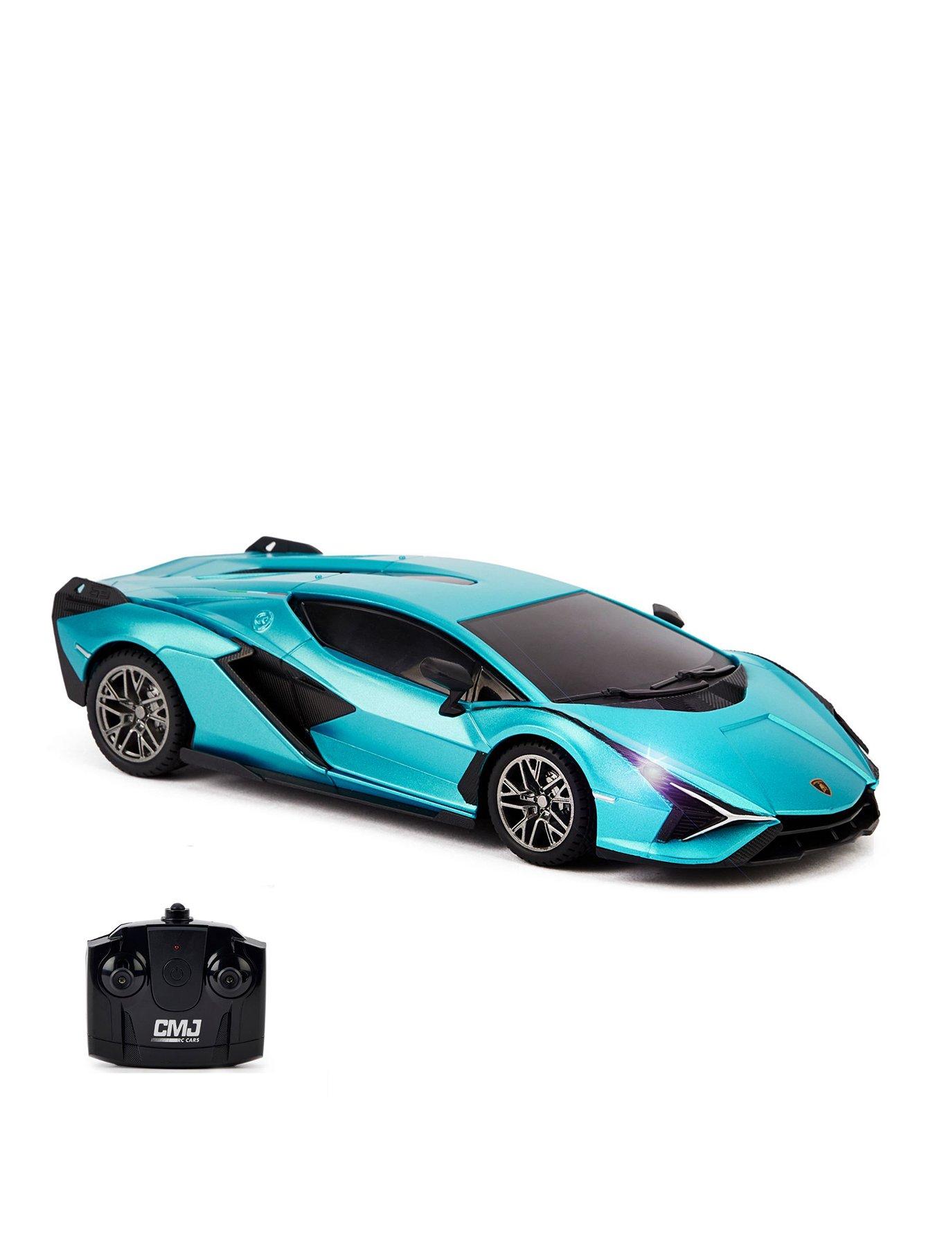 Image 1 of 8 of 1:24 Scale Lamborghini Si&aacute;n FKP 37 RC Car Blue