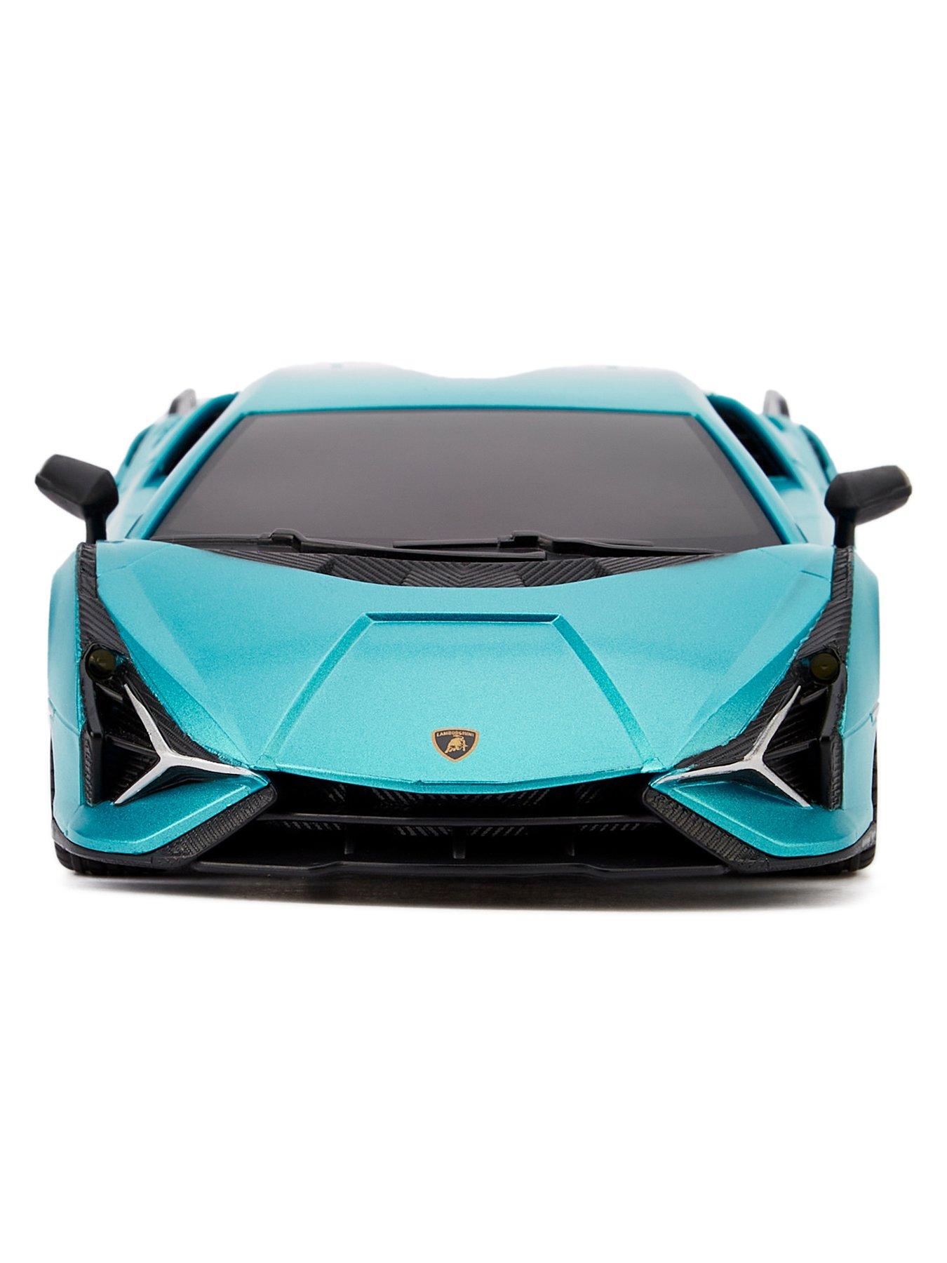 Image 4 of 8 of 1:24 Scale Lamborghini Si&aacute;n FKP 37 RC Car Blue