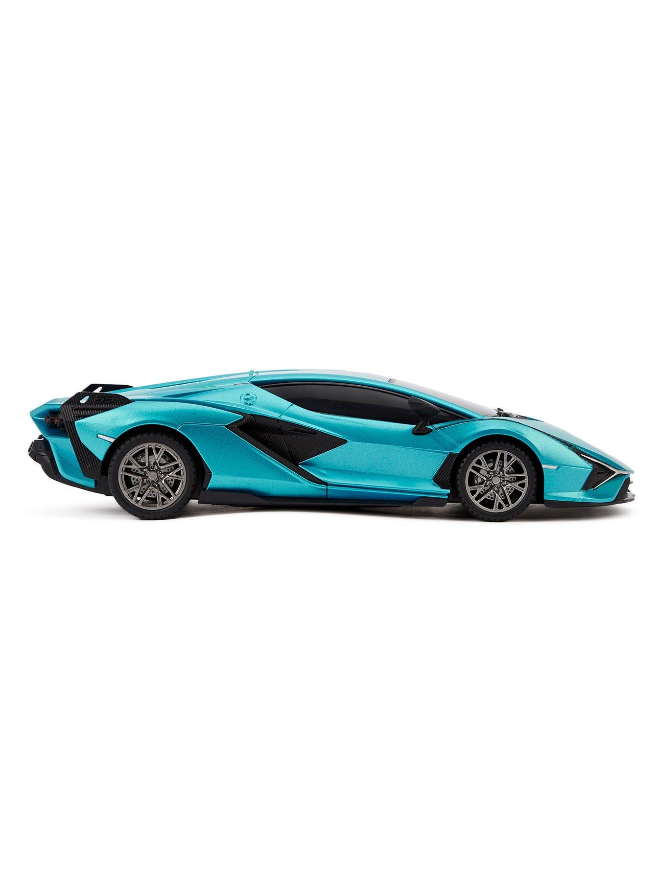 Image 5 of 8 of 1:24 Scale Lamborghini Si&aacute;n FKP 37 RC Car Blue