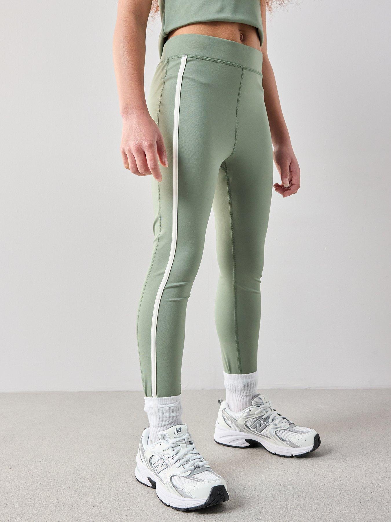 The Very Collection Girls Sportswear Legging With Piping Detail - Khaki