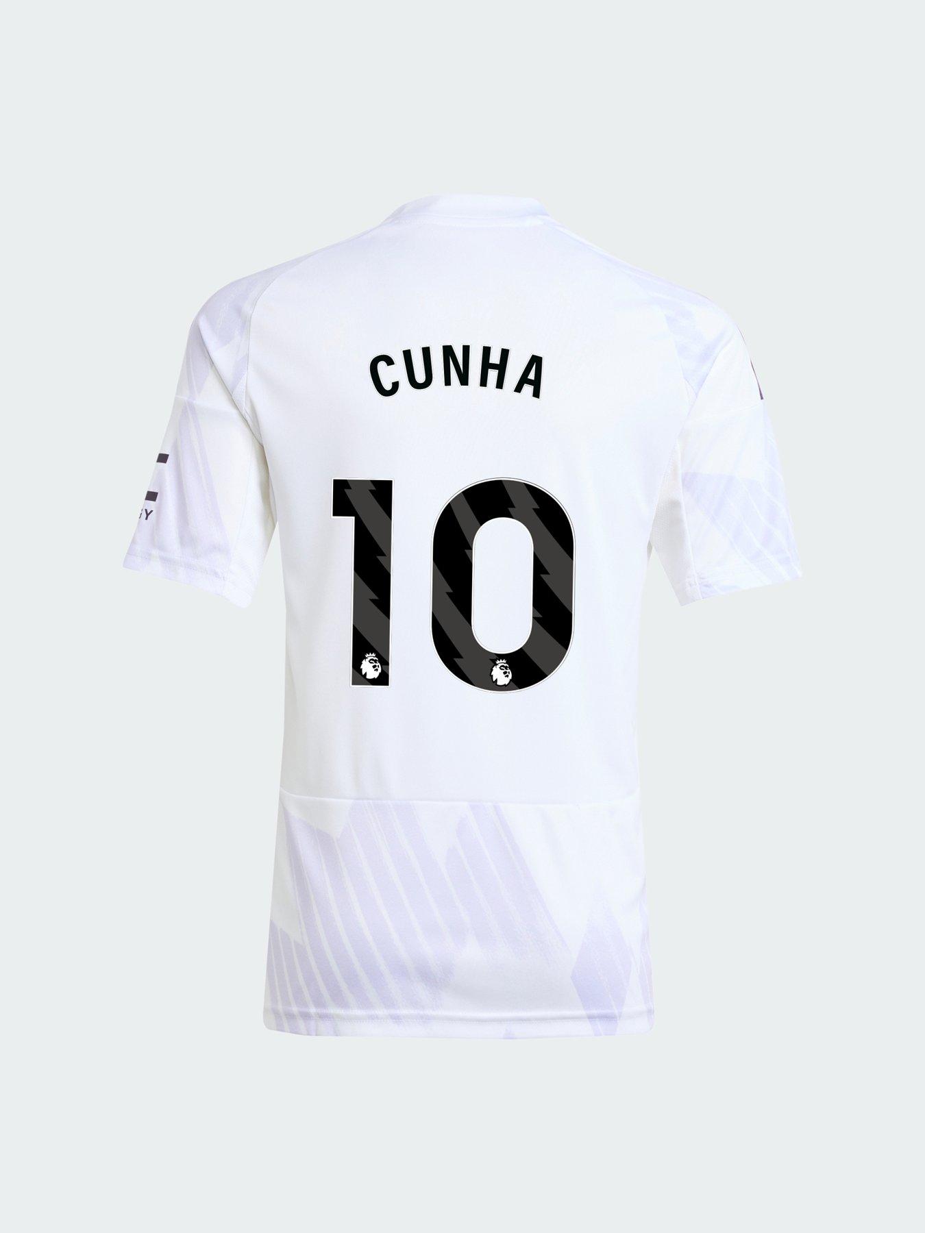 adidas Personalised Manchester United Junior 25/26 Away Stadium Replica Shirt - White