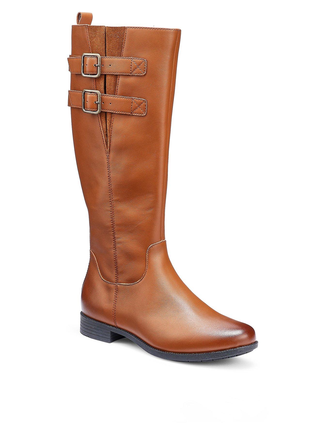 hotter-bamburgh-calf-boot-tanstillFront