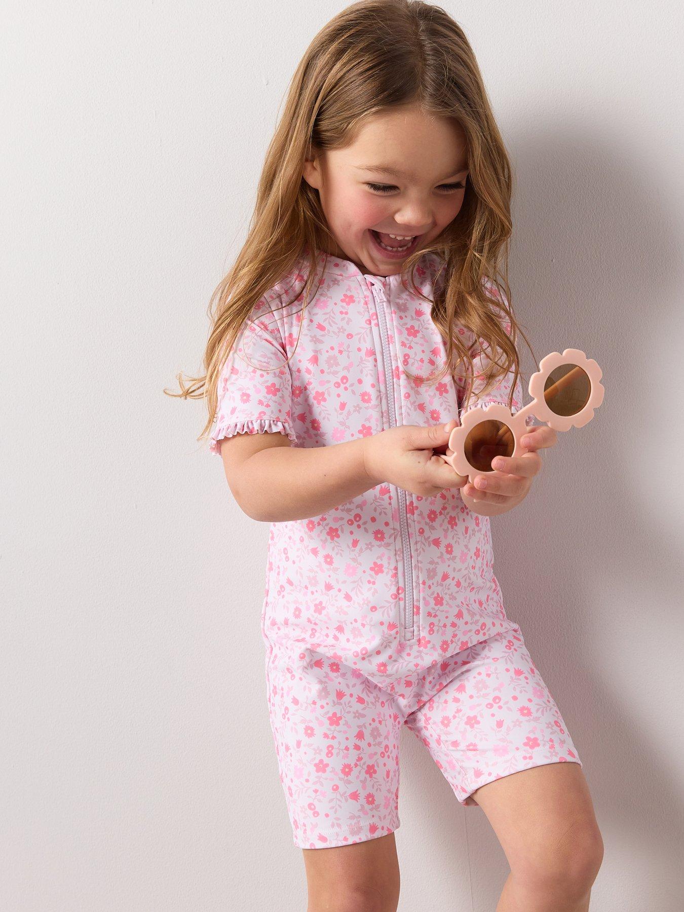 Image 3 of 6 of The Very Collection Toddler Sun Safe Floral Print Swimsuit - Multi