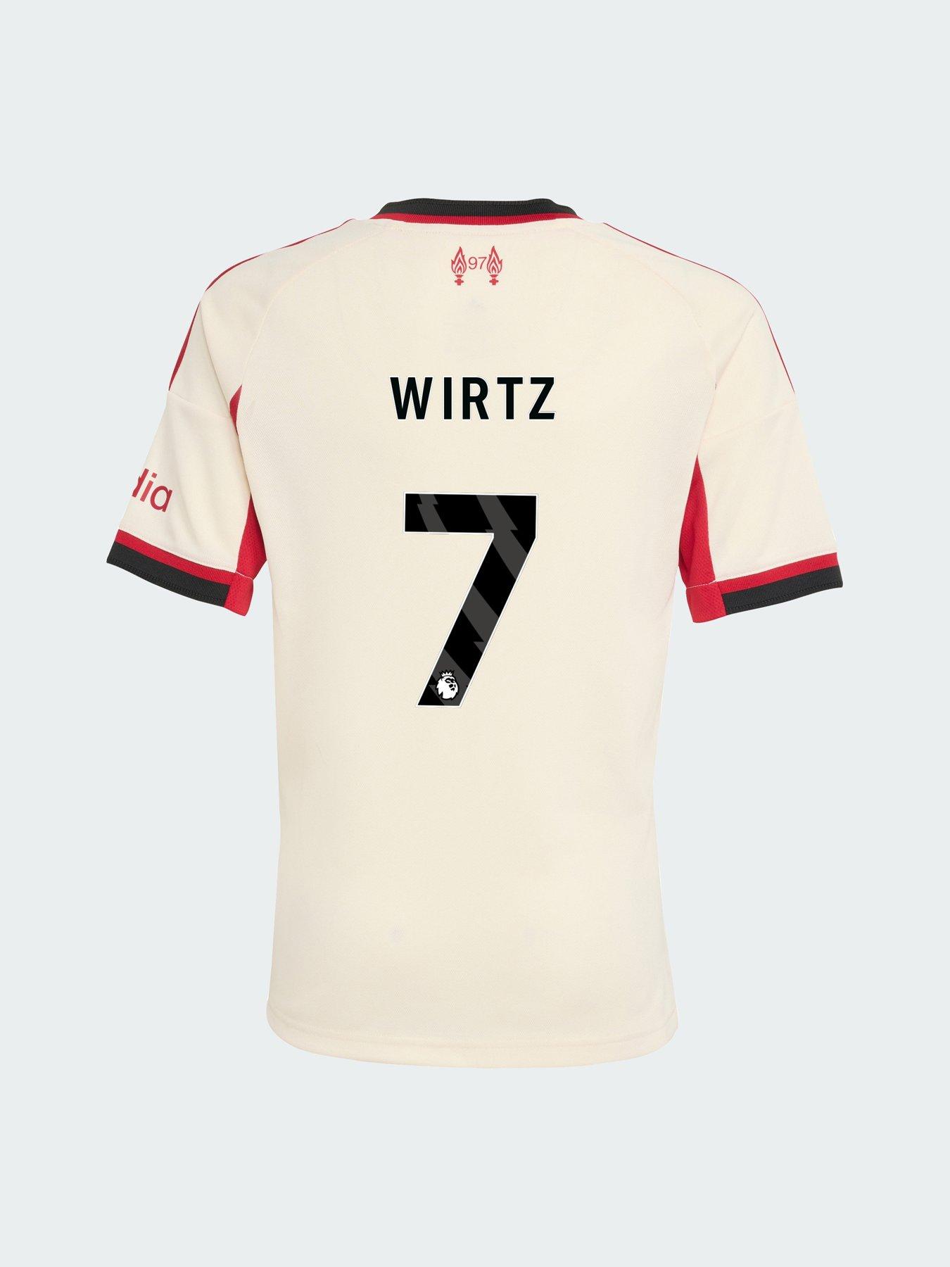 adidas Personalised Liverpool Junior 25/26 Away Stadium Replica Shirt - White