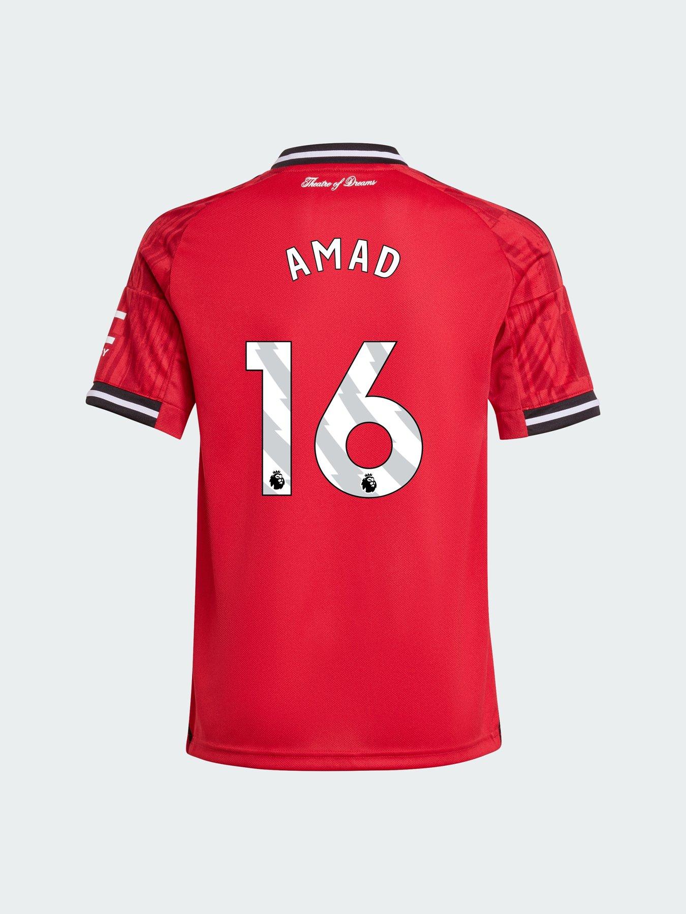 adidas Personalised Manchester United Junior 25/26 Home Stadium Replica Shirt - Red