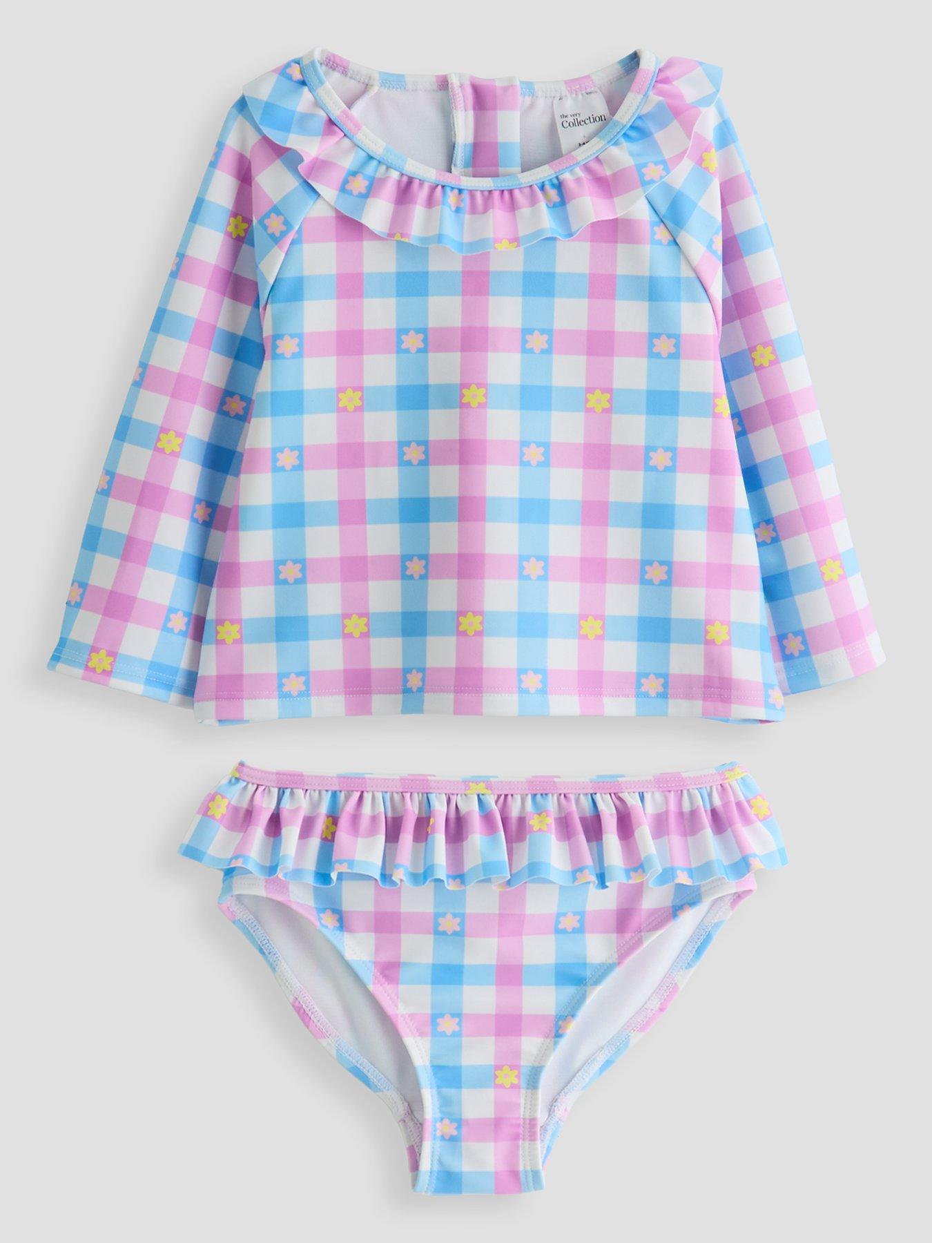the-very-collection-toddler-girls-pastel-gingham-daisy-swim-set-blue