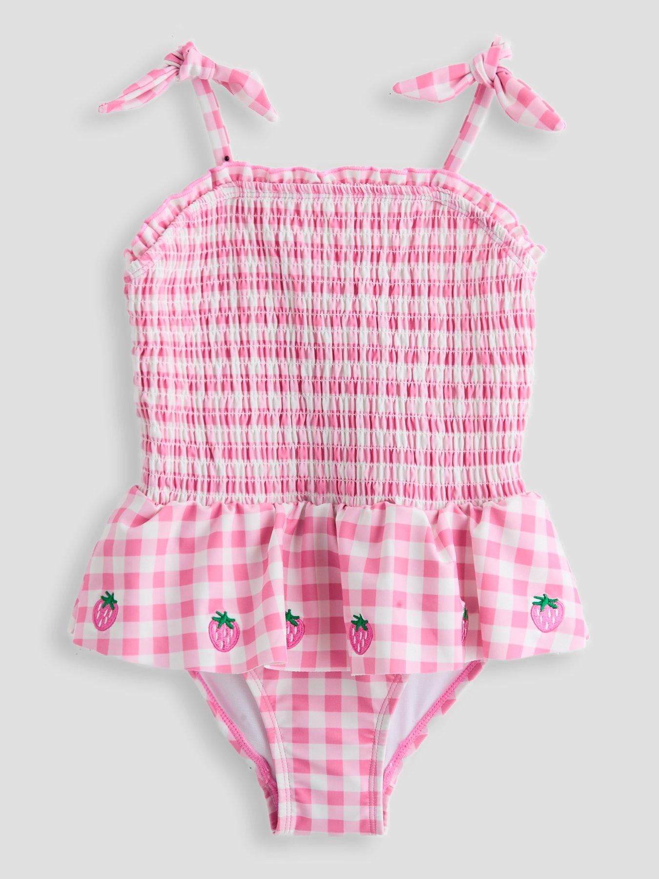 Image 1 of 5 of The Very Collection Toddler Girl Strawberry Swimsuit - Pink